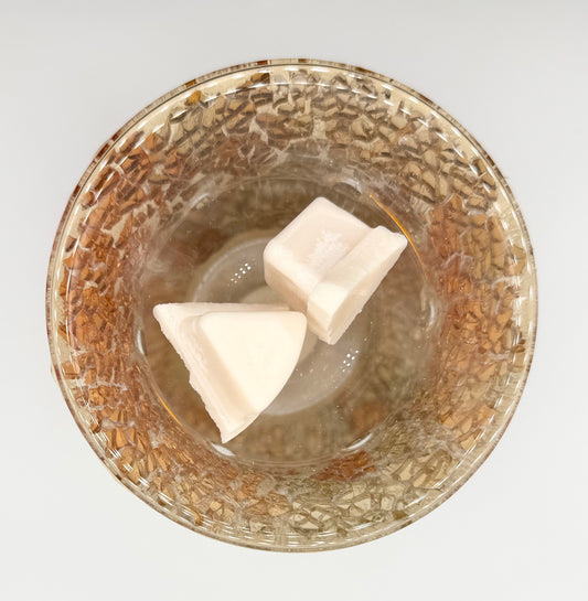 Brown Crackle Glass Tealight Warmer