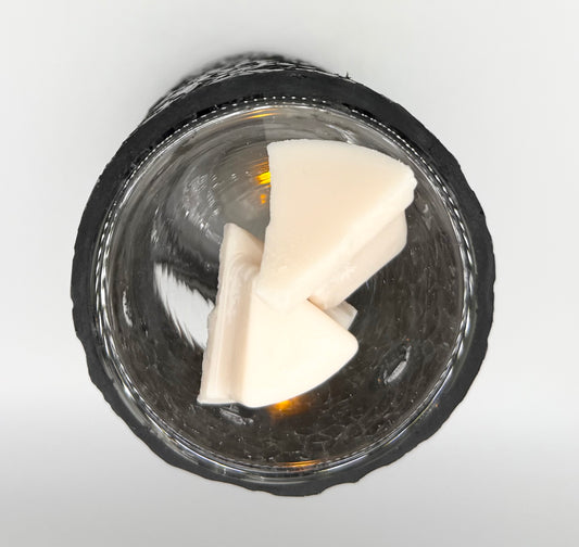 Black Crackle Glass Pillar Tealight Warmer