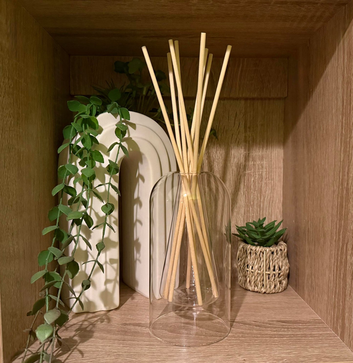 Reed Diffuser Double Wall Yellow Tall Vessel (Pink)