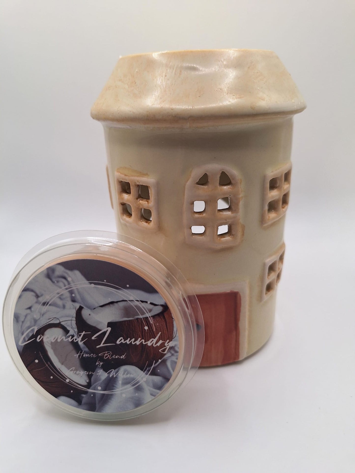 Cream Pottery House Wax Warmer