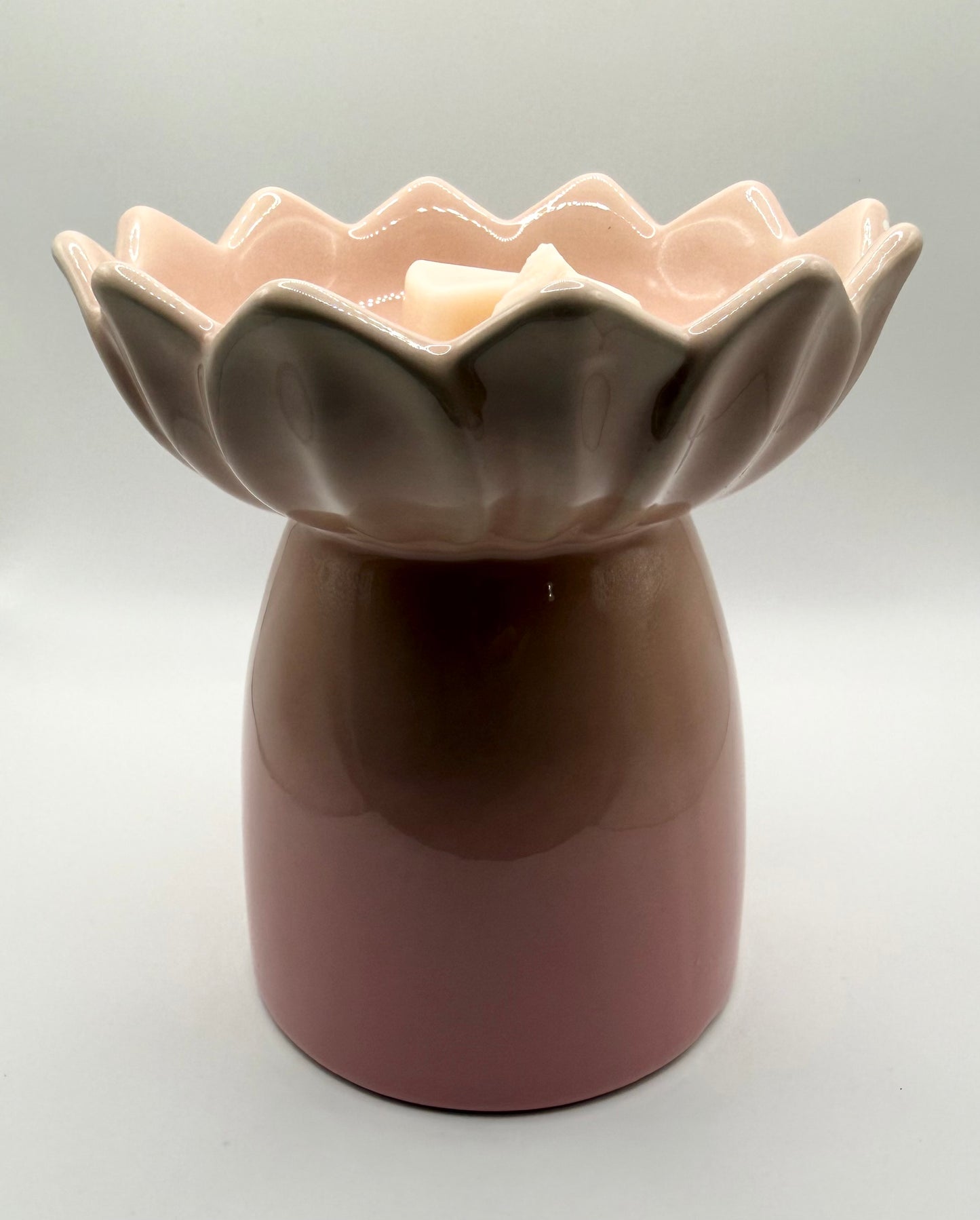 Pink Water Lily Ceramic Tealight Warmer