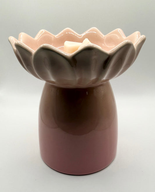 Pink Water Lily Ceramic Tealight Warmer
