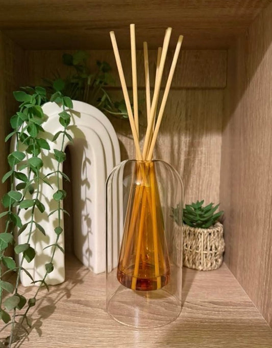 Reed Diffuser Double Wall Yellow Tall Vessel (Yellow)