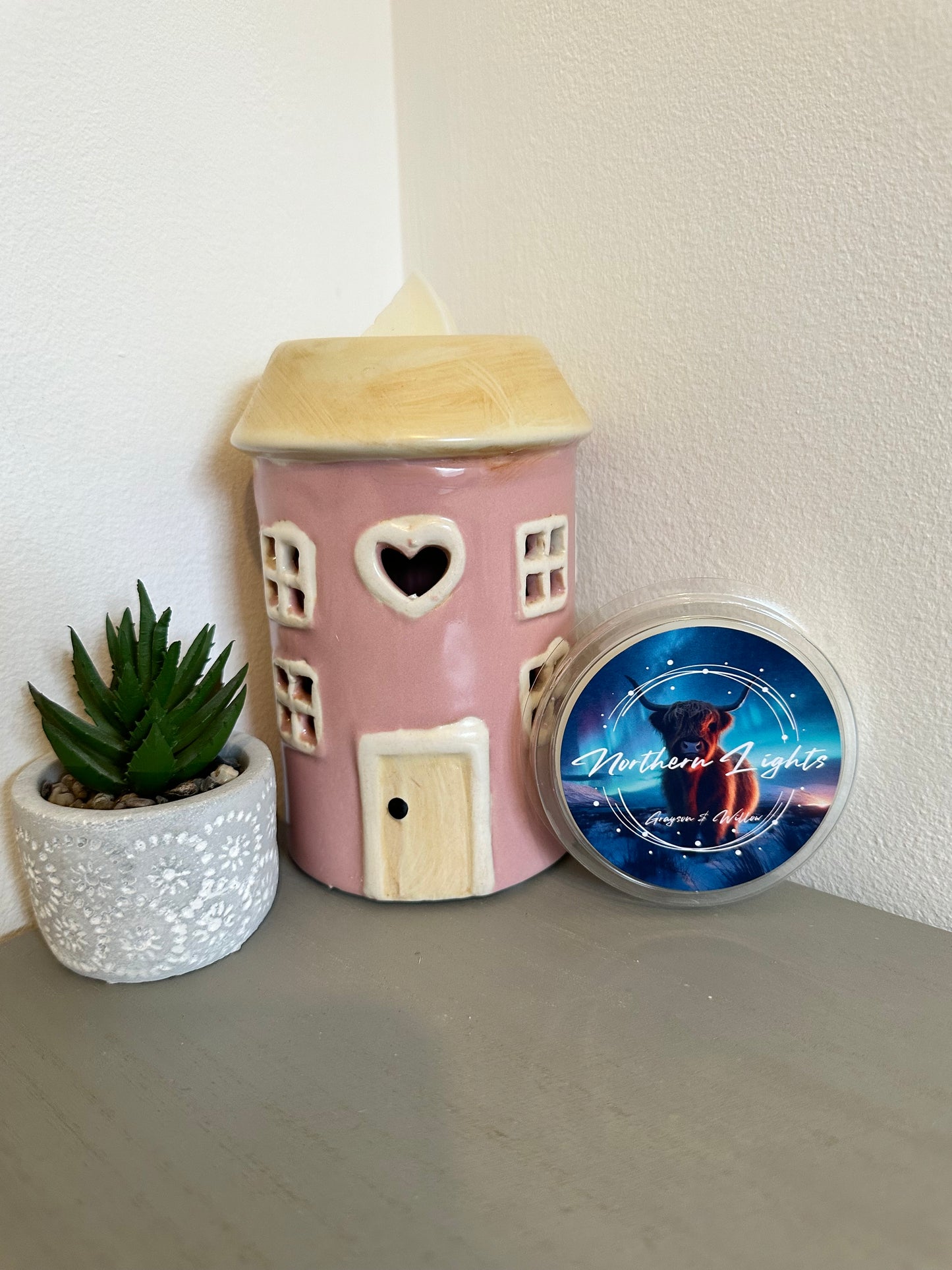 Pink Pottery House Wax Warmer