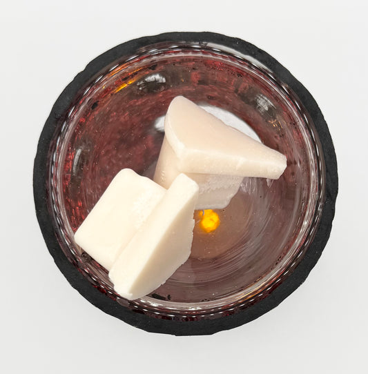 Red Crackle Glass Pillar Tealight Warmer