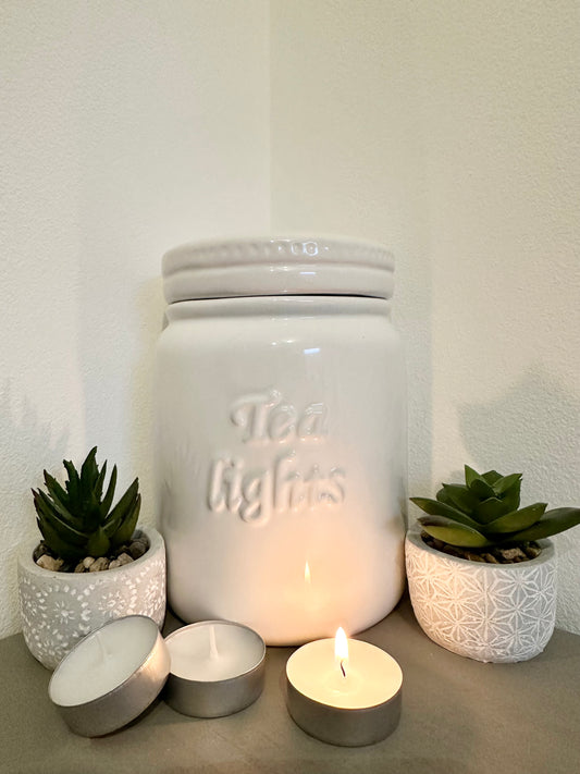 Ceramic Tea Light Storage Jar