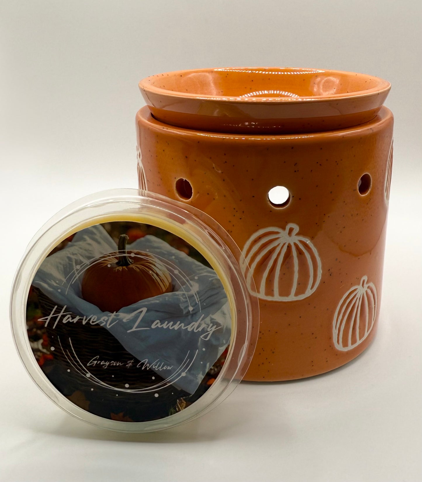 Ceramic Pumpkin Warmer - Orange