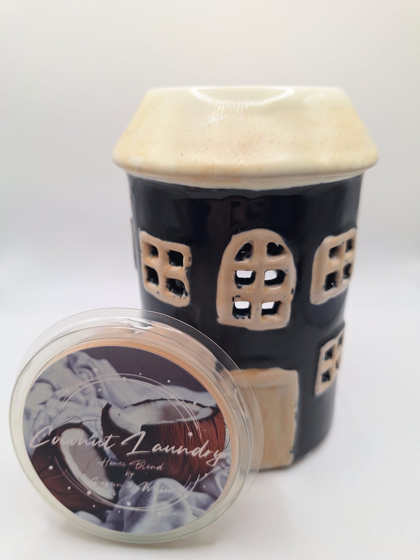 Navy Pottery House Wax Warmer