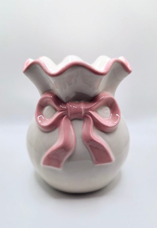 Pink Bow Tea Light Warmer