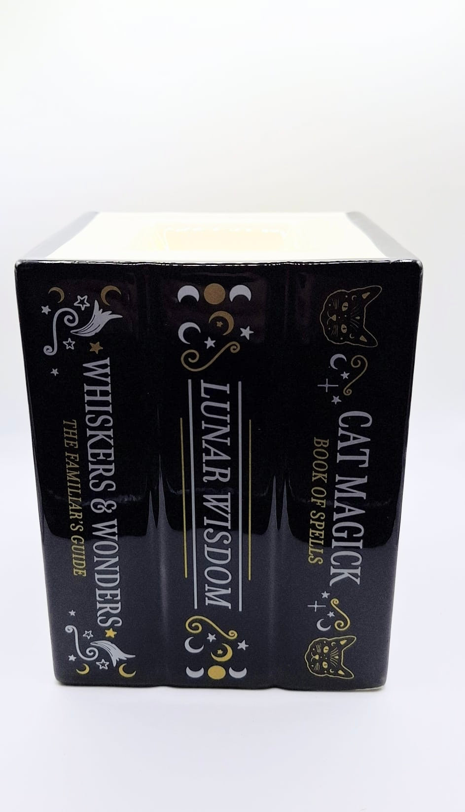 Black Cat Spellbook Tea Light Warmer