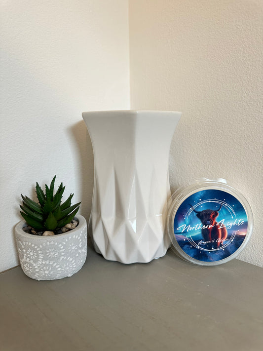 White Geometric Warmer